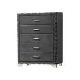 Coaster Melody 5-drawer Upholstered Chest Grey Model 223385